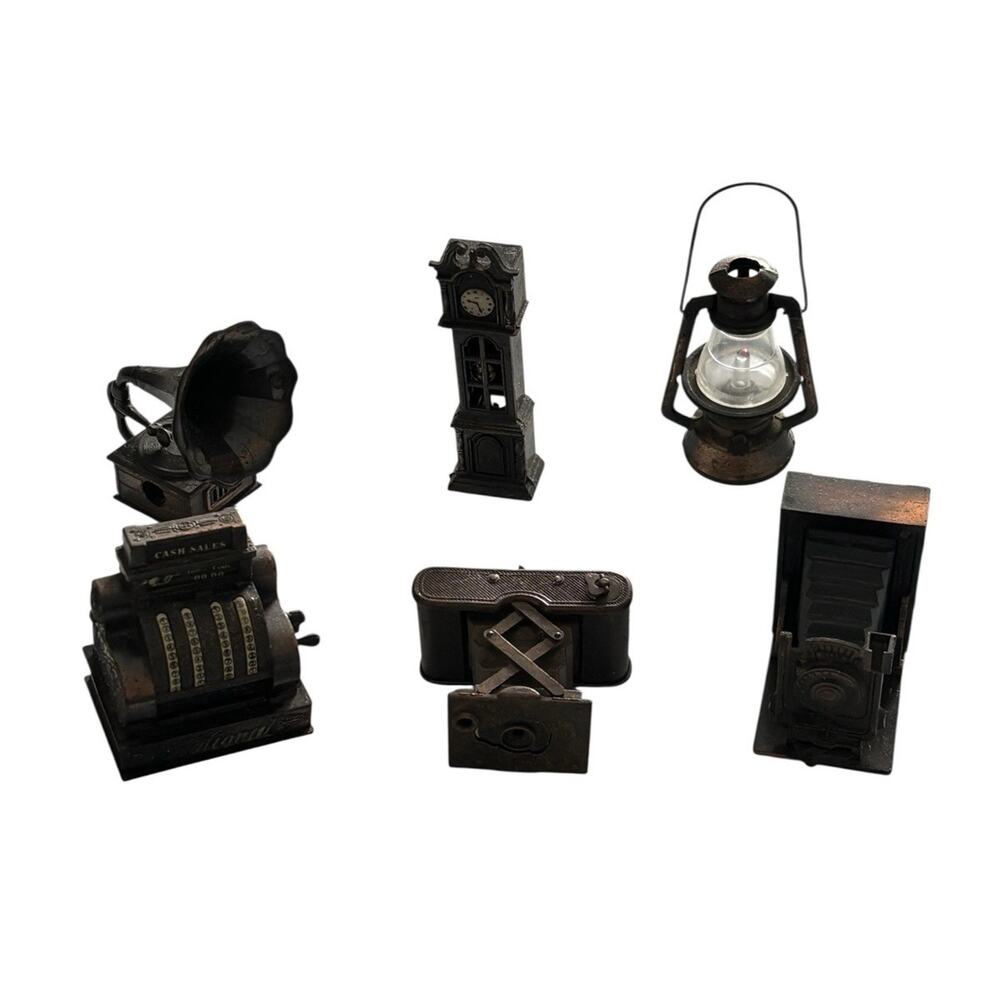 Lot of 6 Vtg Collectible Die Cast Mechanical Pencil Sharpeners Desk Novelties